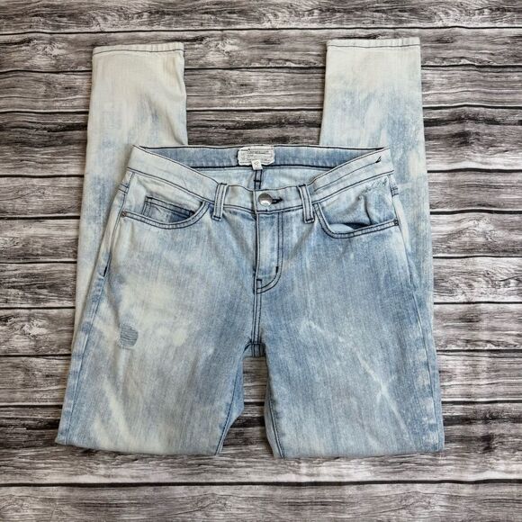 Current/Elliott Women's City Bleach Destroy The Ankle Skinny Jeans 27 Distressed - Picture 1 of 13